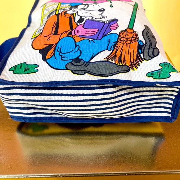 WALT DISNEY GOOFY VINTAGE COMIC BOOK SHOWCASE GOOFY CANVAS ZIP UP BOOK BAG RARE - Picture 9 of 16